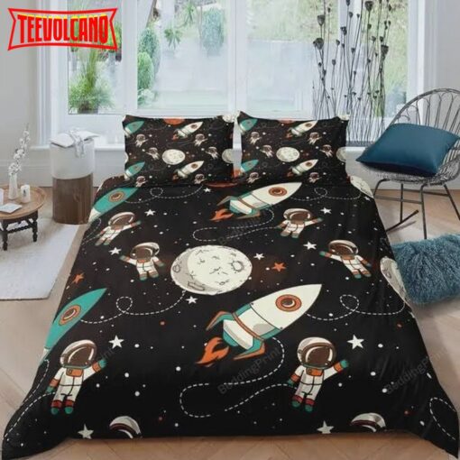 Astronaut Rocket In Outer Space Adventure Nursery Astronomy Universe Bedding Sets