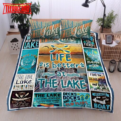 At The Lake Every Hour Is Happy Hour Duvet Cover Bedding Sets