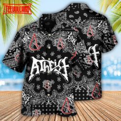 Atheist Black And White Paisley Pattern Hawaiian Shirt