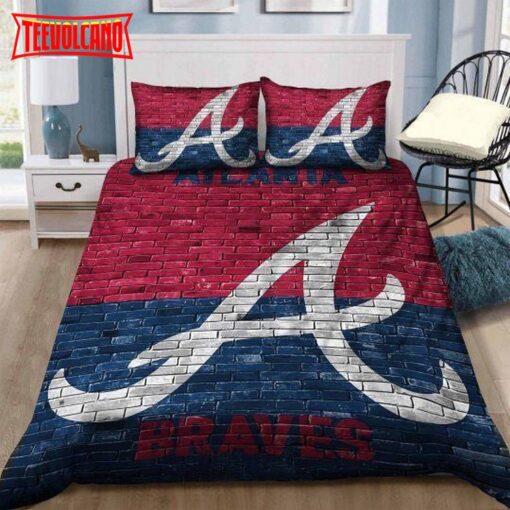 Atlanta Braves Bricks Duvet Cover Bedding Sets