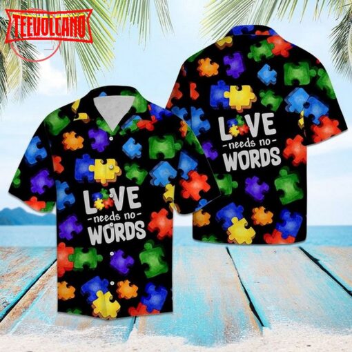 Autism In Love Hawaiian Shirt Summer Button Up