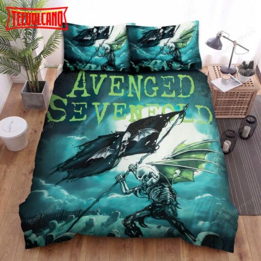 Avenged Sevenfold Skeleton With Wings With The Flag Duvet Cover Bedding Sets