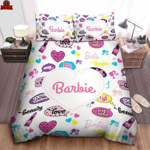 Barbie Heart Sign Duvet Cover Bedding Sets