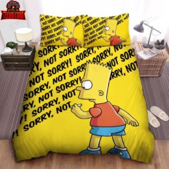 Bart Simpson Sorry Not Sorry Duvet Cover Bedding Sets