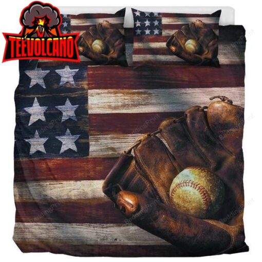 Baseball American Flag Bedding Sets