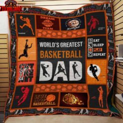 Basketball Dad 3D Customized Quilt Blanket