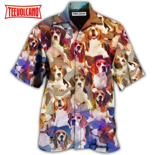 Beagle Dog Cool Vintage Style Hawaiian Shirt
