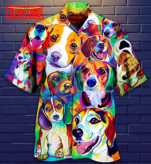 Beagle Dogs Painting Beautiful Hawaiian Shirt