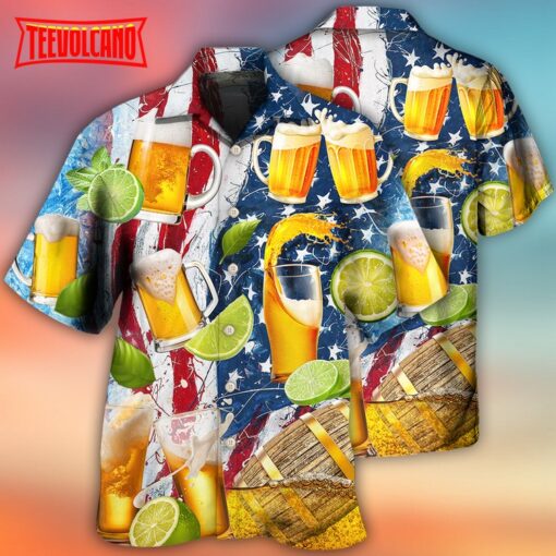 Beer Independence Day Hawaiian Shirt