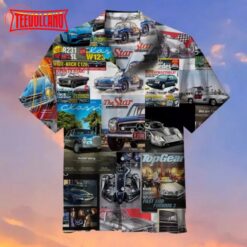 Benz Magazine Splicing Hawaiian Shirt