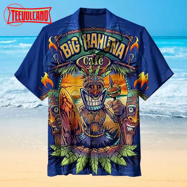 Big Kahuna Cafe Tiki Hawaiian Shirt