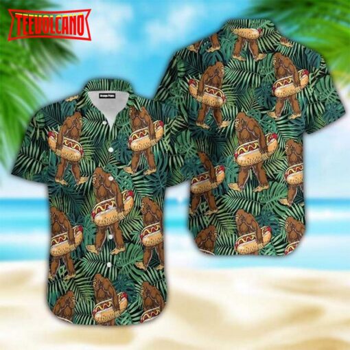 Bigfoot Hotdog Hawaiian Shirt Hawaiian Shirt