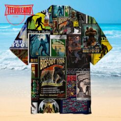 Bigfoot Poster Collage Hawaiian Shirt