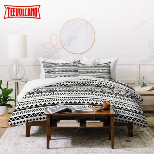 Black And White Aztec Pattern Bedding Set