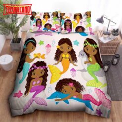 Black Baby Girl Mermaid Bedding Sets