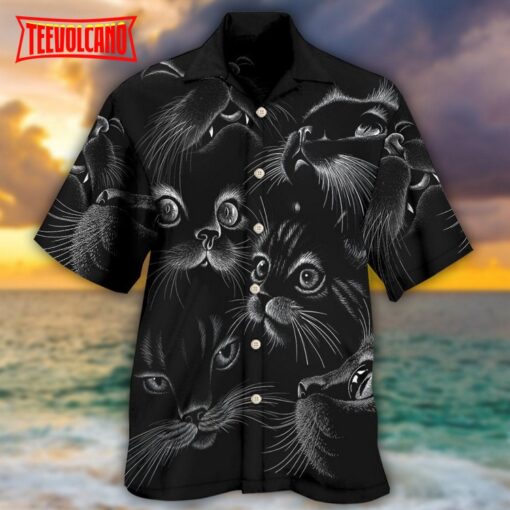 Black Cat Awesome Amazing Style Hawaiian Shirt