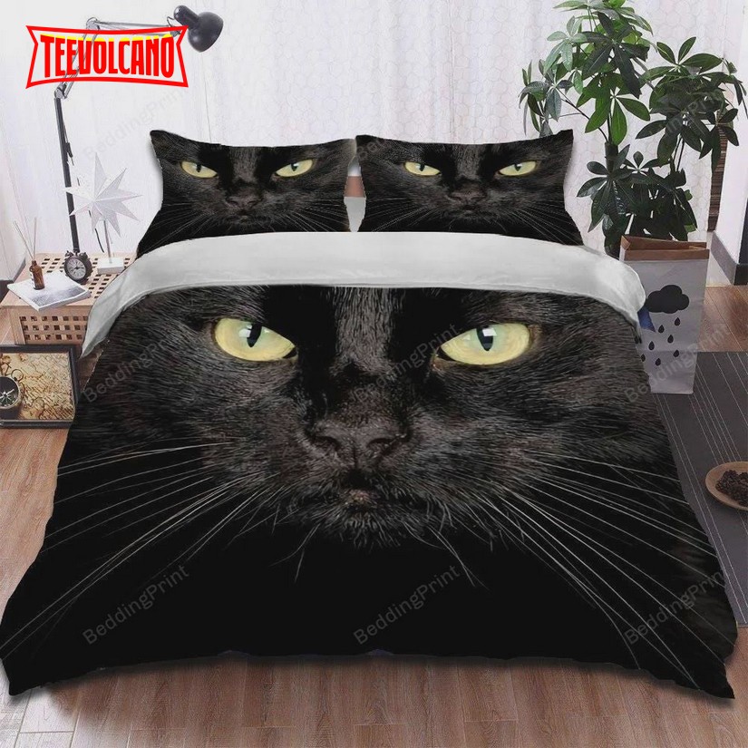 Black Cat Eyes Bed Sheets Duvet Cover Bedding Sets