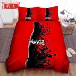 Black Coca-Cola Gas Bubbles Bottle Illustration Bedding Sets