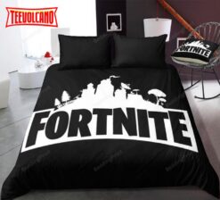 Black Fortnite Gamer Duvet Cover Bedding Sets