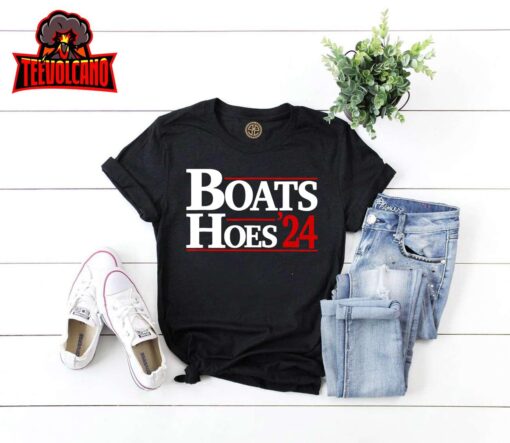 Boats and Hoes 2024 Election Funny T-Shirt T-Shirt