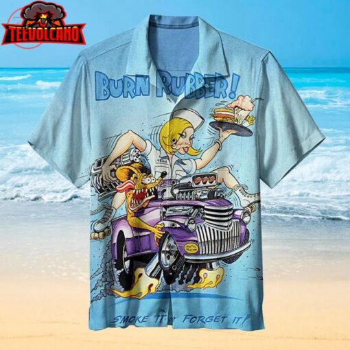 Burn Rubber Hawaiian Shirt