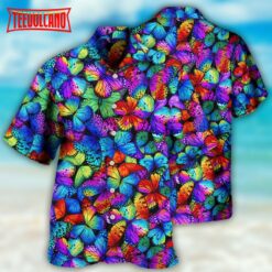 Butterfly Multi Bright Butterflies Hawaiian Shirt