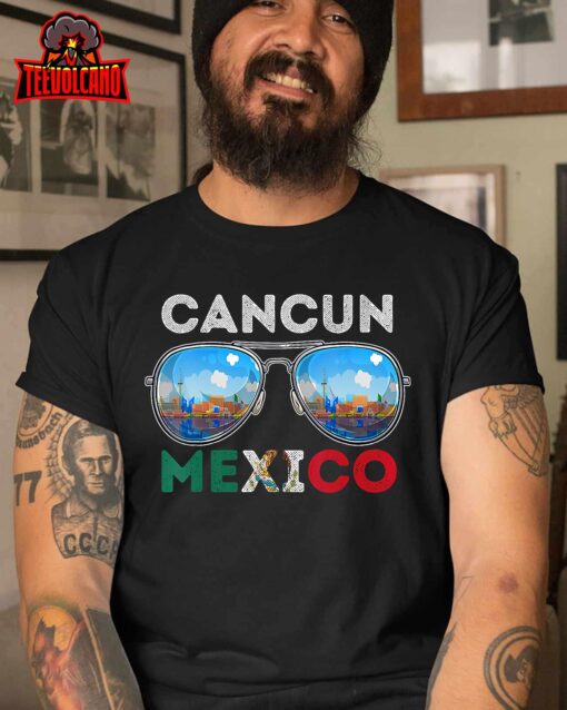 Cancun Mexico Vacation Summer Family Vintage Sunglasses T-Shirt