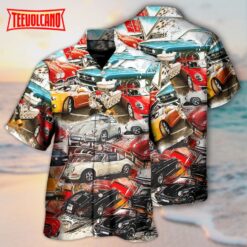 Car Retro Packed Vintage Style Hawaiian Shirt