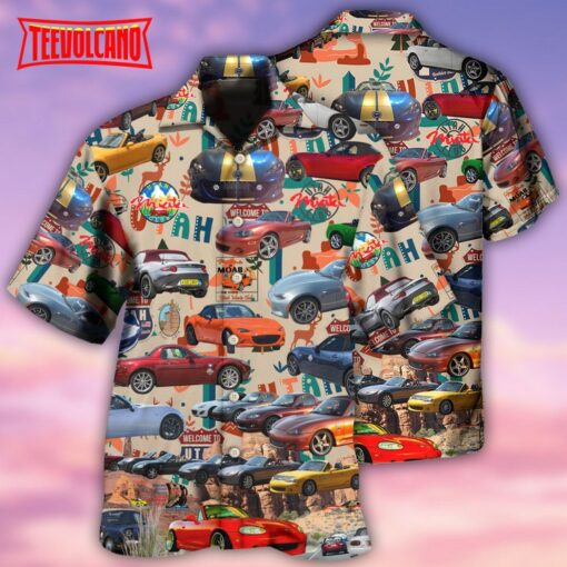 Car Summer Tropical Island Lover Color Hawaiian Shirt