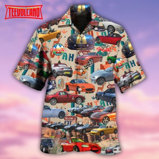 Car Summer Tropical Island Lover Color Hawaiian Shirt