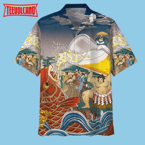 Carp Drink Beer Aloha Hawaiian Shirt