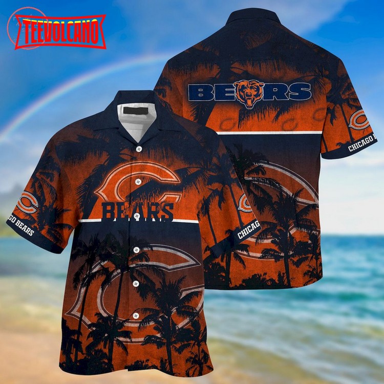 Chicago Bears Palm Hawaiian Shirt