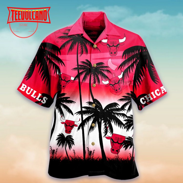 Chicago Bulls Palm Hawaiian Shirt