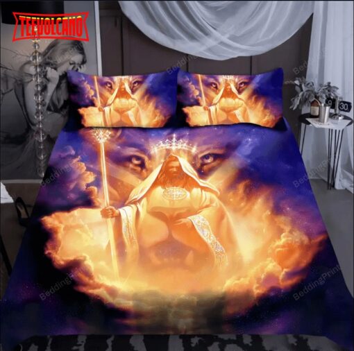 Christian Jesus Lion Duvet Cover Bedding Sets V1