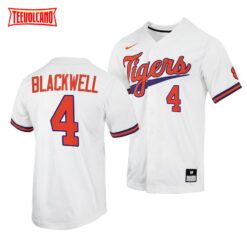 Clemson Tigers Benjamin Blackwell College Baseball Jersey White