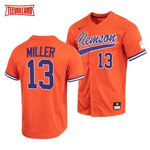 Clemson Tigers Brad Miller College Baseball Jersey Orange