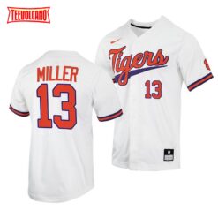 Clemson Tigers Brad Miller College Baseball Jersey White