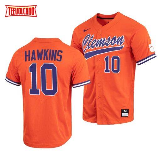 Clemson Tigers Bryar Hawkins College Baseball Jersey Orange