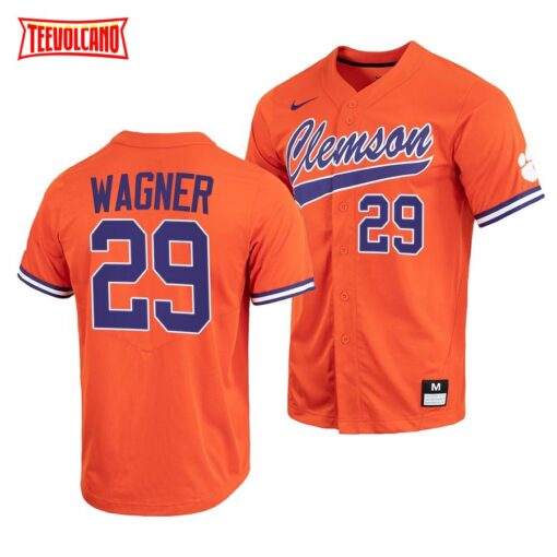 Clemson Tigers Max Wagner College Baseball Jersey Orange