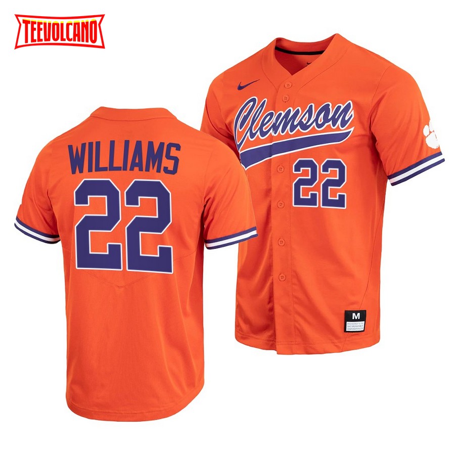 Clemson Tigers Ricky Williams College Baseball Jersey Orange