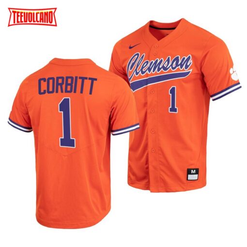 Clemson Tigers Tyler Corbitt College Baseball Jersey Orange