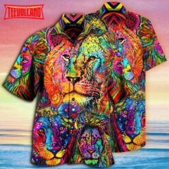 Colorful Lion King Hawaiian Shirt