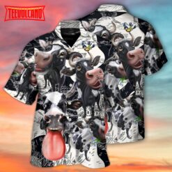 Cow Funny Dairy Cow Happy Life In The Farm Hawaiian Shirt