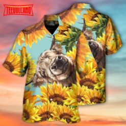 Cow Happy Life With Sunflower Hawaiian Shirt