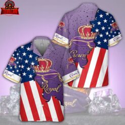 Crown Royal USA Flag Hawaiian Shirt