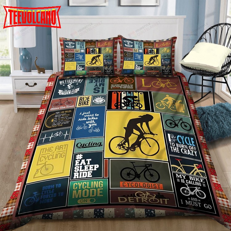 Cycling Mode On Bed Sheets Spread Duvet Cover Bedding Sets