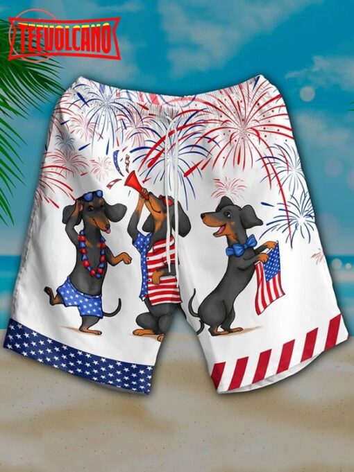 Dachshund Independence Day Is Coming Hawaiian Shirt and Shorts