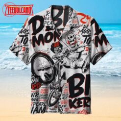 Demon Biker Hawaiian Shirt