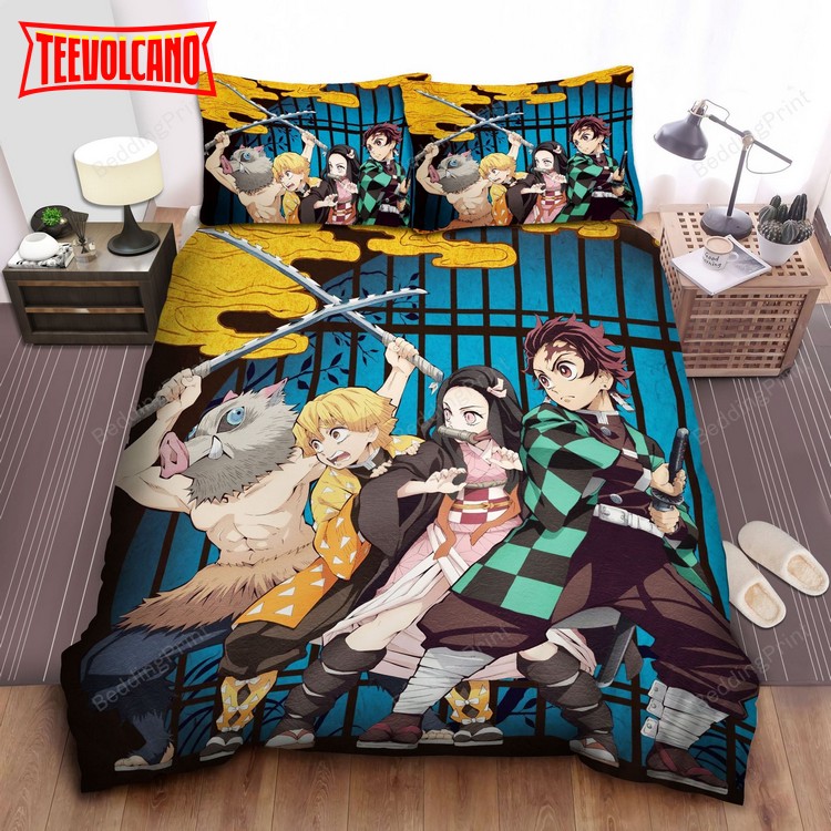 Demon Slayer Tanjiro Team Ready To Fight Bedding Sets