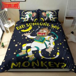 Did Someone Say Astronaut Monkey Duvet Cover Bedding Sets